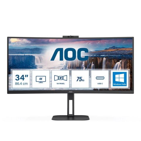 AOC Monitor AOC 34" CU34V5CW/BK HDMI DP USB-C głośniki AOC Monitor AOC 34" CU34V5CW/BK HDMI DP USB-C głośniki