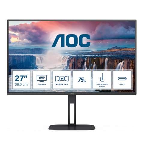 AOC Monitor AOC 27" Q27V5C/BK HDMI DP USB 3.0 głośniki