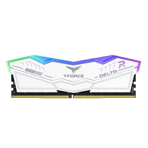 Team Group Pamięć DDR5 Team Group T-FORCE DELTA RGB 32GB (2x16GB) 6400MHz CL40 1,35V Biała Team Group Pamięć DDR5 Team Group T-FORCE DELTA RGB 32GB (2x16GB) 6400MHz CL40 1,35V Biała