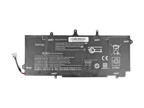 Bateria Mitsu do HP EliteBook Folio 1040 G1, G2 Bateria Mitsu do HP EliteBook Folio 1040 G1, G2