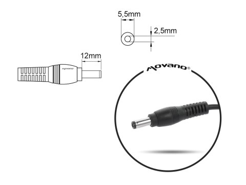 Zasilacz samochodowy Movano 16v 4.5a (5.5x2.5) 72W do IBM Zasilacz samochodowy Movano 16v 4.5a (5.5x2.5) 72W do IBM