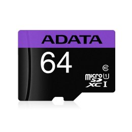ADATA Karta pamięci ADATA microSDXC Premier 64GB UHS-I Class 10 + adapter