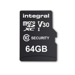INTEGRAL Karta pamięci Security Micro SD INTEGRAL 4K V30 UHS-1 U3 A1 64GB (+adapter SD)
