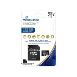 MediaRange Karta pamięci MicroSDXC MediaRange MR945 128GB Class 10 UHS-1 + adapter SD