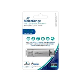 MediaRange Pendrive MediaRange MR935 16GB USB 3.0 + USB 3.0 Type-C