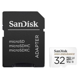 SanDisk Karta pamięci MicroSDHC SanDisk High Endurance 32GB 100/40 MB/s A1 Class 10 V30 UHS-I U3 + adapter