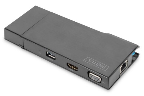 Digitus Stacja dokująca DIGITUS USB Typ A 7-portów, 4K 30Hz, HDMI, VGA, 2x USB 3.0, SD microSD, RJ45 Digitus Stacja dokująca DIGITUS USB Typ A 7-portów, 4K 30Hz, HDMI, VGA, 2x USB 3.0, SD microSD, RJ45