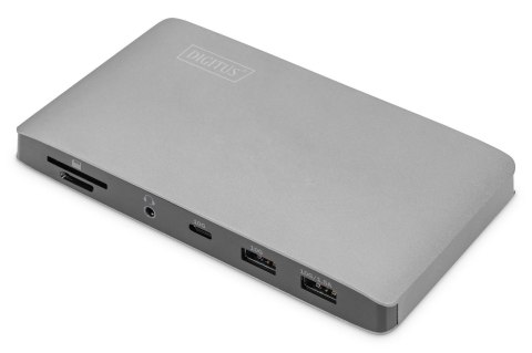 Digitus Stacja dokująca DIGITUS USB Typ C 11-portów z Thunderbolt 3, 8K 30Hz, PD 3.0, RJ45, aluminiowa Digitus Stacja dokująca DIGITUS USB Typ C 11-portów z Thunderbolt 3, 8K 30Hz, PD 3.0, RJ45, aluminiowa