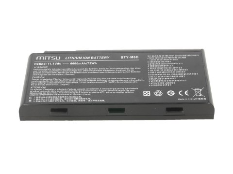 Bateria Mitsu do MSI GT660, GT780, GX780 Bateria Mitsu do MSI GT660, GT780, GX780