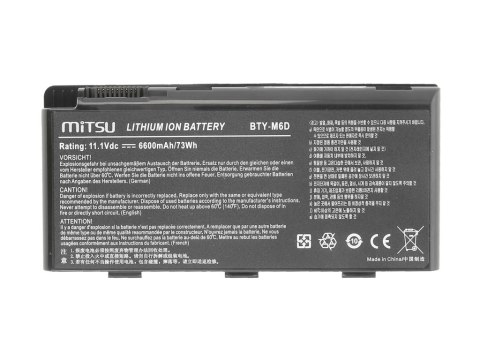 Bateria Mitsu do MSI GT660, GT780, GX780 Bateria Mitsu do MSI GT660, GT780, GX780