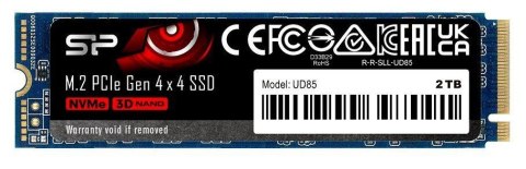 Silicon Power Dysk SSD Silicon Power UD85 2TB M.2 PCIe NVMe Gen4x4 NVMe 1.4 (3600/2800 MB/s)