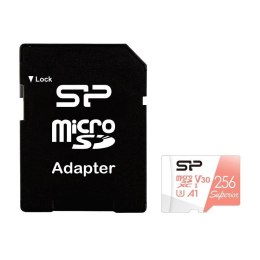 Silicon Power Karta pamięci Silicon Power microSDXC Superior 256GB V30 UHS-1 U3 A1 + ADAPTER