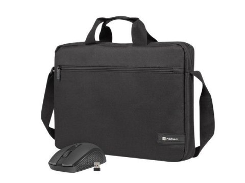 Natec Torba na notebooka Natec Wallaroo 2 Czarna 15,6" + mysz bezprzewodowa Natec Torba na notebooka Natec Wallaroo 2 Czarna 15,6" + mysz bezprzewodowa