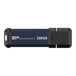 SILICON POWER Dysk zewnętrzny SSD Silicon Power MS60 250GB USB 3.2 Gen2 600/500 MB/s Niebieski