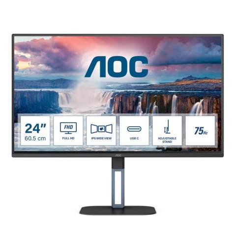 AOC Monitor AOC 23,8" 24V5C/BK HDMI DP USB-C głośniki 3Wx2