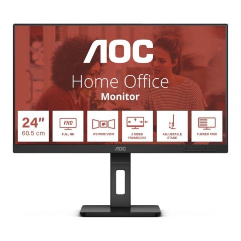 AOC Monitor AOC 24" 24E3QAF HDMI DP VGA 2xUSB 3.0 głośniki 2x2W