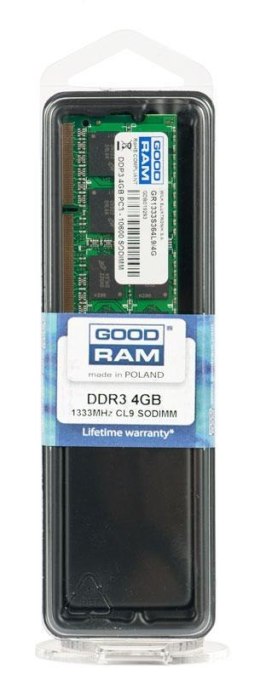 Goodram Pamięć SODIMM DDR3 GOODRAM 4GB/1333MHz PC3-10600 512×8
