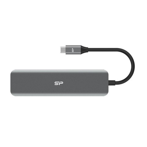 Silicon Power Stacja dokująca Silicon Power Boost SU20 7 w 1 USB/USB-C/HDMI/SD/MicroSD Szary Silicon Power Stacja dokująca Silicon Power Boost SU20 7 w 1 USB/USB-C/HDMI/SD/MicroSD Szary