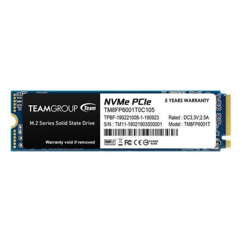 Team Group Dysk SSD Team Group MP33 1TB M.2 2280 PCIe NVMe (1800/1500 MB/s) Team Group Dysk SSD Team Group MP33 1TB M.2 2280 PCIe NVMe (1800/1500 MB/s)
