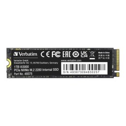 Verbatim Dysk SSD Verbatim Vi3000 1TB M.2 2280 PCIe Gen3 NVME (3300/3000 MB/s)