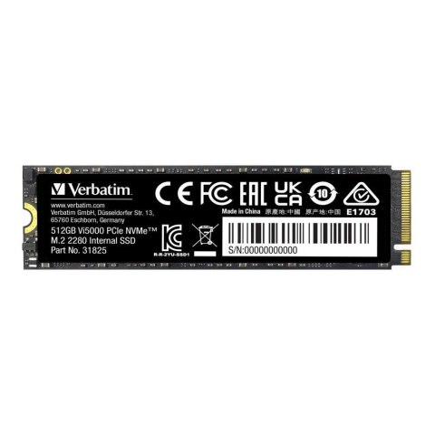 Verbatim Dysk SSD Verbatim Vi5000 512GB M.2 2280 PCIe Gen4 NVME (5000/2500 MB/s) Verbatim Dysk SSD Verbatim Vi5000 512GB M.2 2280 PCIe Gen4 NVME (5000/2500 MB/s)