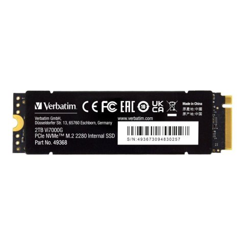 Verbatim Dysk SSD Verbatim Vi7000G 2TB M.2 2280 PCIe Gen4 NVME (7400/6700 MB/s)