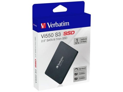 VERBATIM Dysk SSD wewnętrzny Verbatim Vi550 S3 1TB 2.5" SATA III czarny