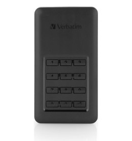 VERBATIM Dysk SSD zewnętrzny Verbatim Store 'n' Go Portable 256GB USB 3.0 Type-C z klawiaturą czarny