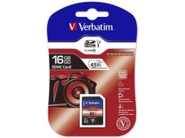 VERBATIM Karta pamięci SDHC Verbatim 16GB Class 10