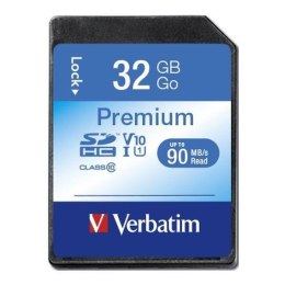 Verbatim Karta pamięci SDHC Verbatim Premium U1 32GB (90 MB/s) Class 10 UHS-1 V10