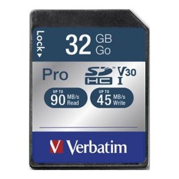 Verbatim Karta pamięci SDHC Verbatim Pro U3 32GB (90/45 MB/s) Class 10 UHS-1 V30