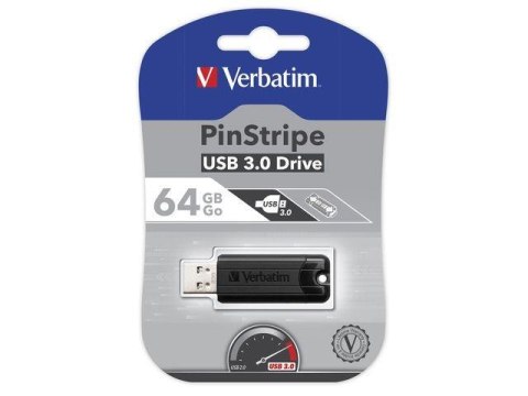 Verbatim Pendrive Verbatim 64GB PinStripe USB 3.0 Verbatim Pendrive Verbatim 64GB PinStripe USB 3.0