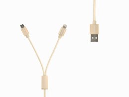 Kabel ROMOSS - 2w1 Lightning + Micro USB (ładowanie, komunikacja)