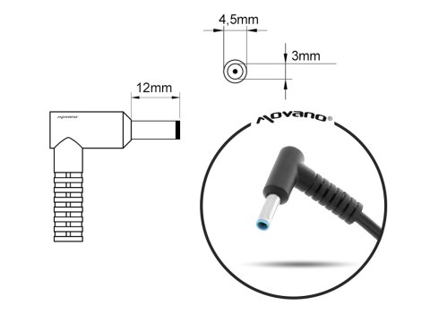 Przewód do zasilacza / ładowarki HP (4.5x3.0 PIN z bolcem) Przewód do zasilacza / ładowarki HP (4.5x3.0 PIN z bolcem)