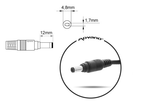 Zasilacz samochodowy Movano 19.5v 3.33a (4.8x1.7) 65W do HP Zasilacz samochodowy Movano 19.5v 3.33a (4.8x1.7) 65W do HP