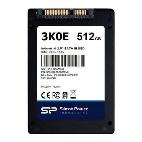 Silicon Power Dysk SSD Silicon Power 3K0E Industrial 512GB 2.5" SATA3 (530/520 MB/s)