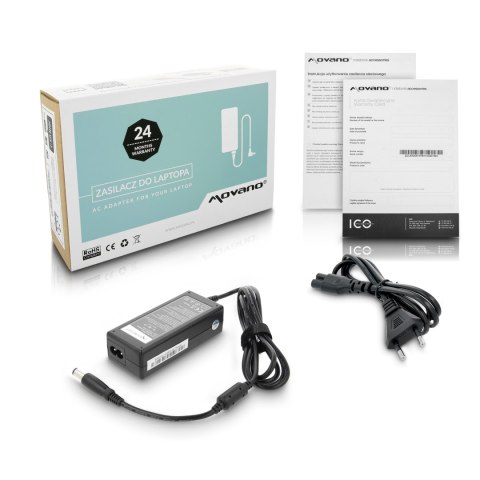 Zasilacz Movano 19.5v 3.34a (7.4x5.0 pin) 65W do Dell Zasilacz Movano 19.5v 3.34a (7.4x5.0 pin) 65W do Dell