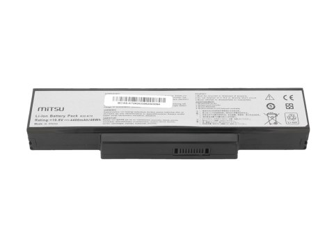 Bateria Mitsu do Asus K72, K73, N73, X77 Bateria Mitsu do Asus K72, K73, N73, X77
