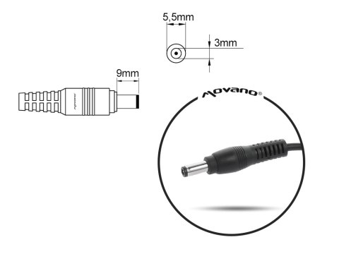 Zasilacz Movano 19v 3.16a (5.5x3.0 pin) 60W do Samsung Zasilacz Movano 19v 3.16a (5.5x3.0 pin) 60W do Samsung