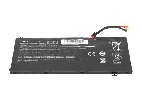Bateria Mitsu do Acer Aspire V15, VN7 Bateria Mitsu do Acer Aspire V15, VN7