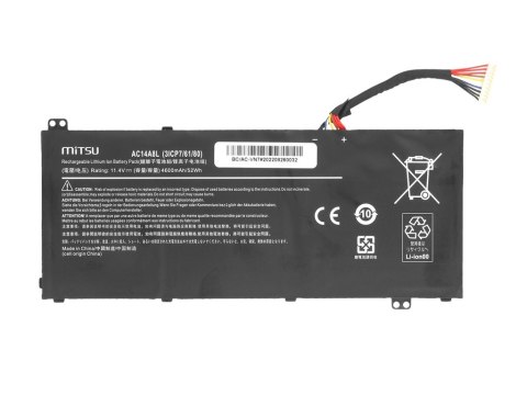 Bateria Mitsu do Acer Aspire V15, VN7 Bateria Mitsu do Acer Aspire V15, VN7