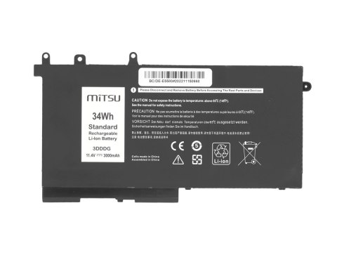Bateria Mitsu do Dell Latitude E5280, E5480, E5580 Bateria Mitsu do Dell Latitude E5280, E5480, E5580