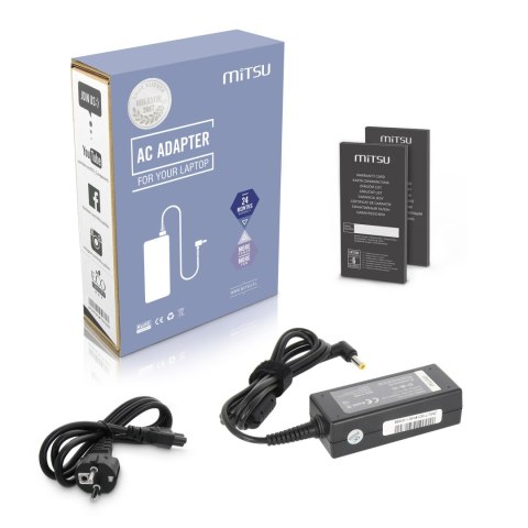 Zasilacz Mitsu 19v 2.1a (5.5x2.5) 40W do MSI, Fujitsu, Benq Zasilacz Mitsu 19v 2.1a (5.5x2.5) 40W do MSI, Fujitsu, Benq