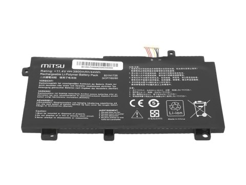 Bateria Mitsu do Asus TUF Gaming FX504, FX505, FX80G Bateria Mitsu do Asus TUF Gaming FX504, FX505, FX80G