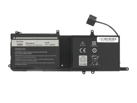 Bateria Mitsu do Dell Alienware 15 R3, 17 R4, 17 R5 Bateria Mitsu do Dell Alienware 15 R3, 17 R4, 17 R5