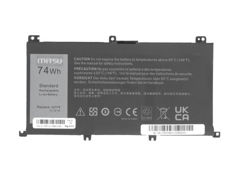 Bateria Mitsu do Dell Inspiron 15 (7557), 15 (7559) - 6600mAh Bateria Mitsu do Dell Inspiron 15 (7557), 15 (7559) - 6600mAh