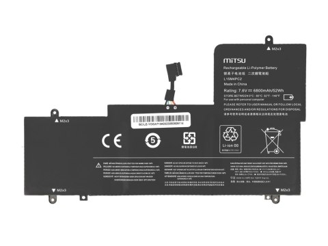 Bateria Mitsu do Lenovo Yoga 710-14IKB, 710-14ISK Bateria Mitsu do Lenovo Yoga 710-14IKB, 710-14ISK