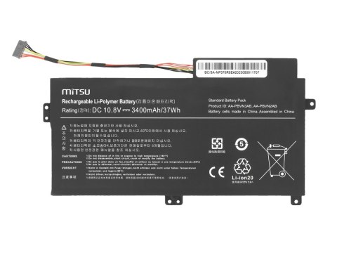 Bateria Mitsu do Samsung NP370R5E, NP450R5E, NP510R5E Bateria Mitsu do Samsung NP370R5E, NP450R5E, NP510R5E