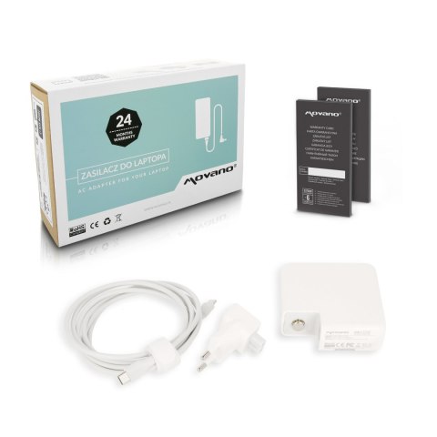 Zasilacz Movano 100W USB type C USB-C (white)