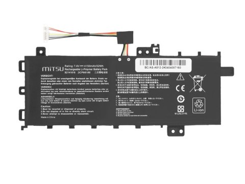 Bateria Mitsu do Asus Vivobook 15 A512, R512, X512 Bateria Mitsu do Asus Vivobook 15 A512, R512, X512